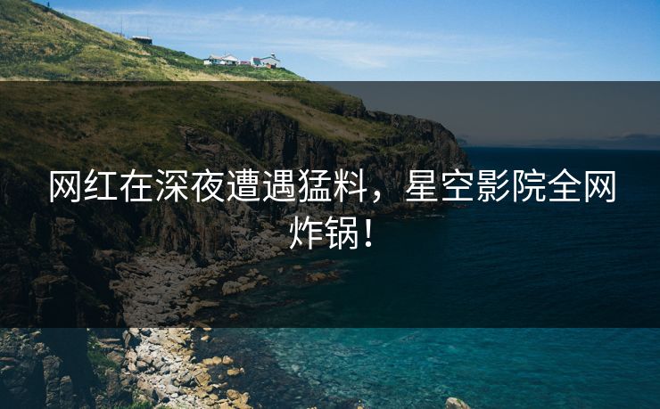 网红在深夜遭遇猛料,星空影院全网炸锅! 网红在深夜遭遇猛料,星空影院全网炸锅!